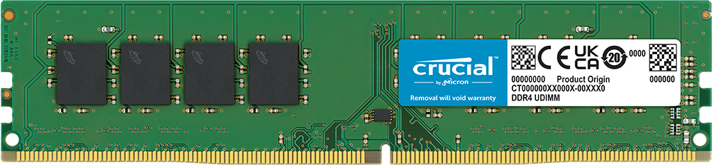 رم کامپیوتر کروشیال مدل CLASSIC ظرفیت 16GB (1 16GB) تک کاناله DDR4 سرعت 3200 مگاهرتز