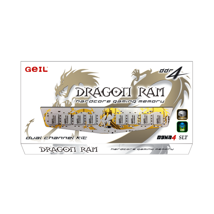 رم کامپیوتر جیل تک کاناله مدل DRAGON ظرفیت 8 گیگابایت DDR4 سرعت 2400MT/s تایمینگ CL14