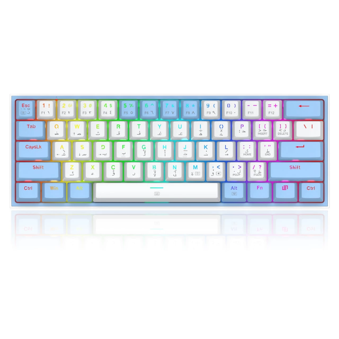 کیبورد ردراگون مدل FIZZ K617 White-Blue باسیم